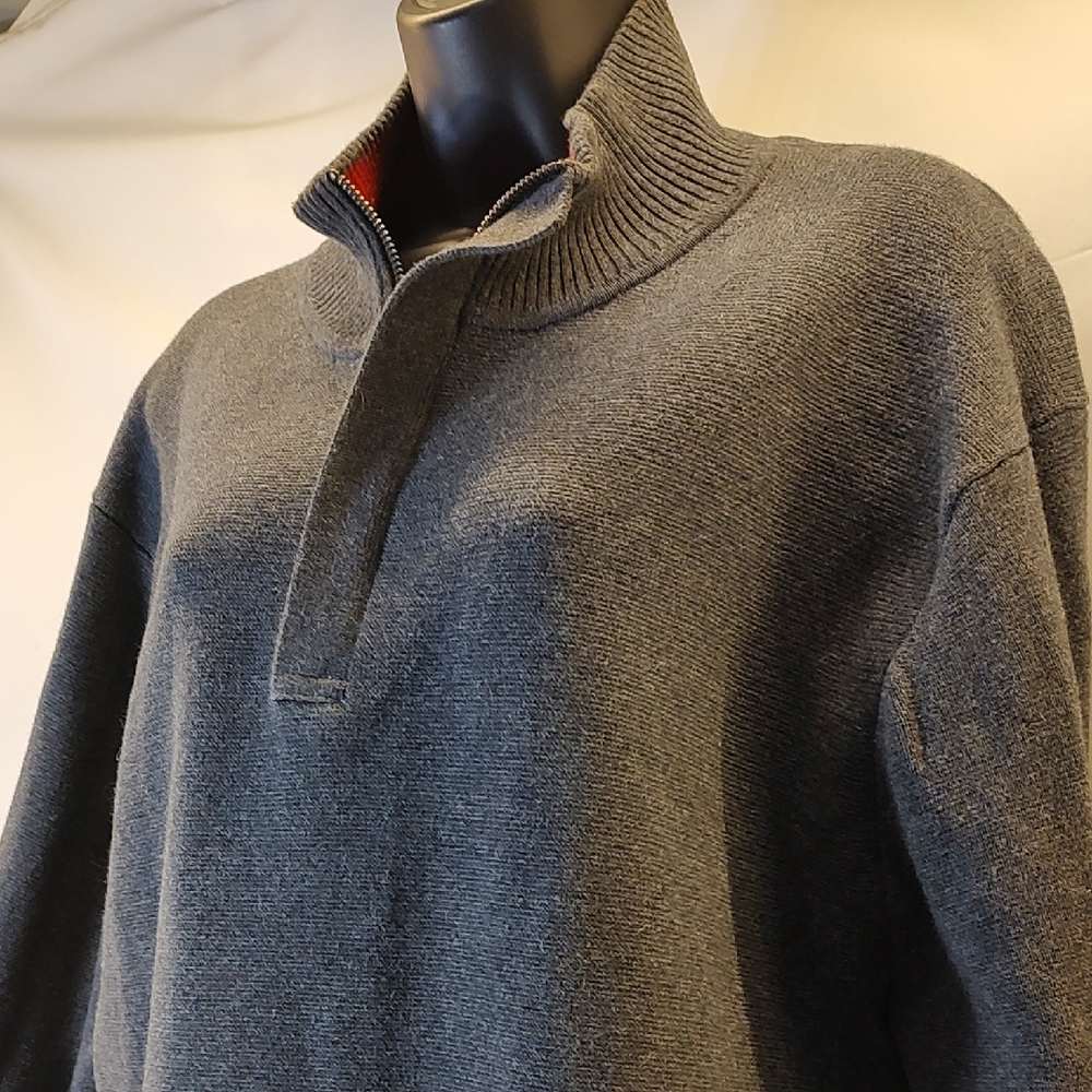 GAP Charcoal Zip-Up Sweater - Picture 3 of 8